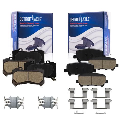 4pc Front & Rear Ceramic Brake Pads Kit .